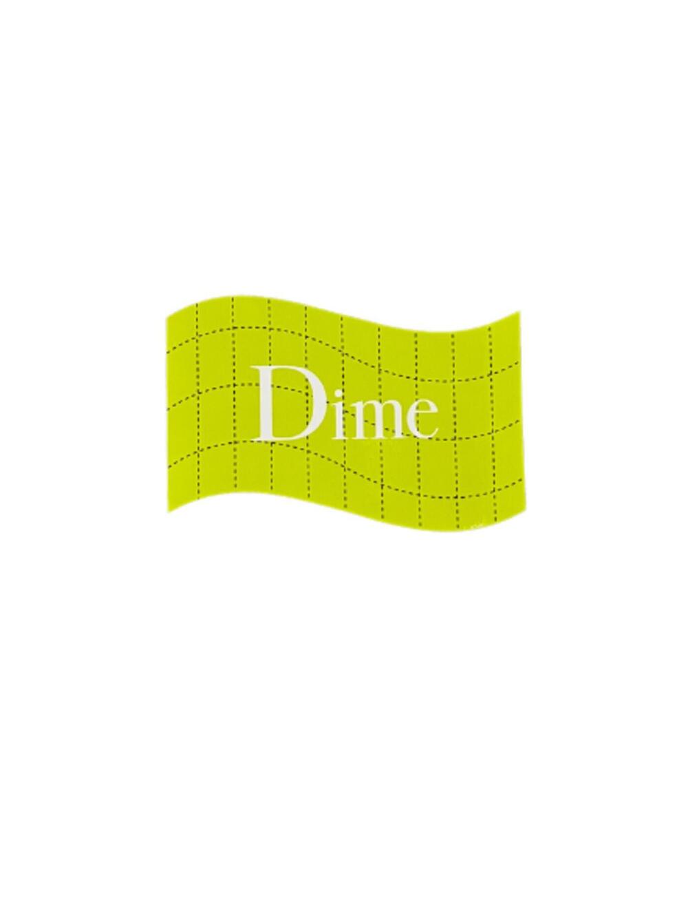 Dime Wave Sticker Neon Yellow Grid